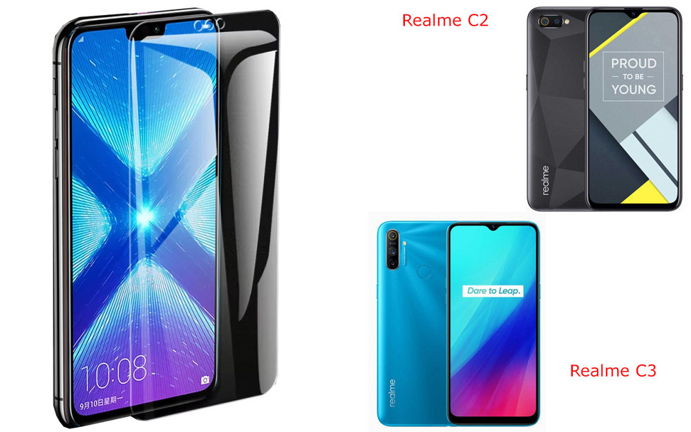 Защитное стекло NeoGlass для Realme C2, Realme C3 – ультрапрозрачное и устойчивое Киев - изображение 2