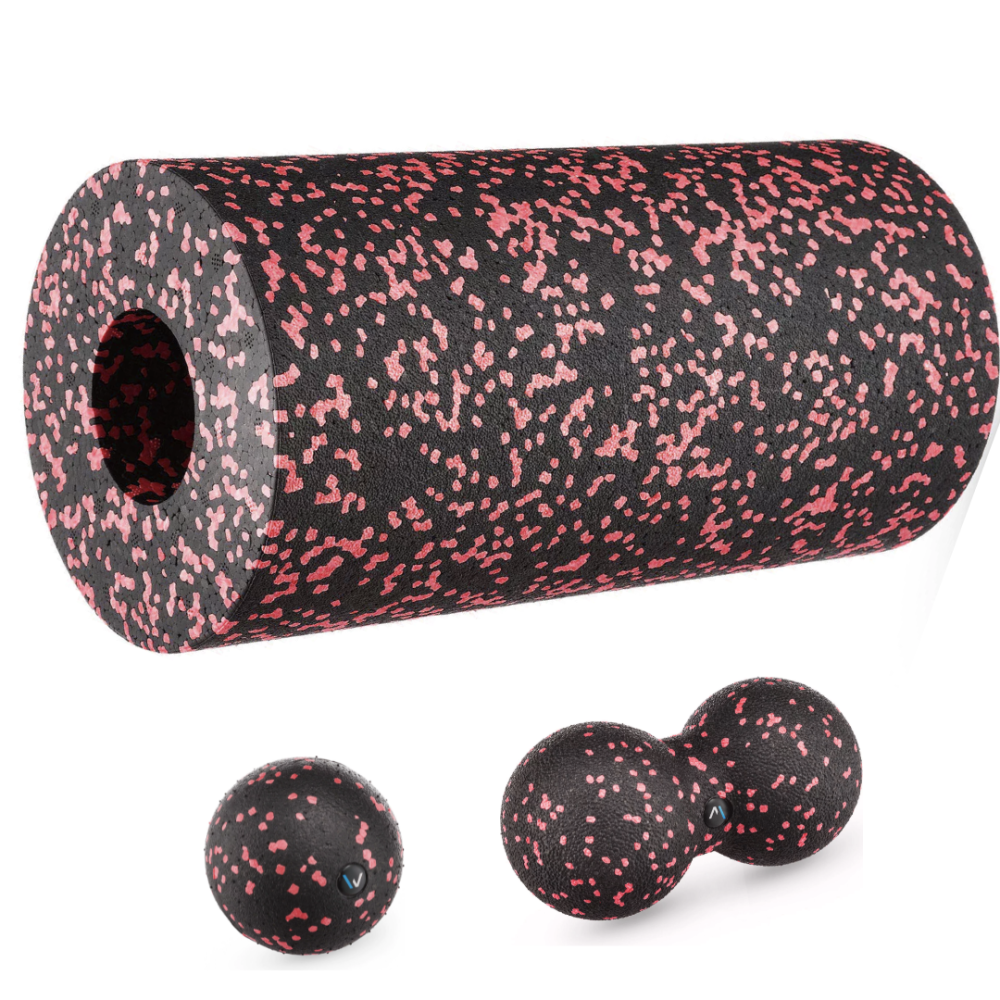 Набір масажерів Gymtek для йоги та фітнесу EPP чорно-червоний Киев - изображение 1