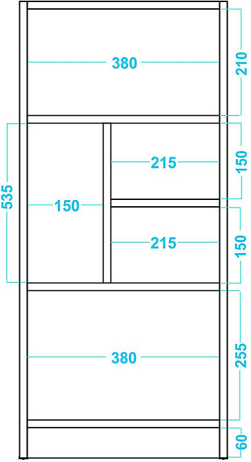 Книжковий стелаж "Бредбері 113" зефір Миколаїв - фото 5