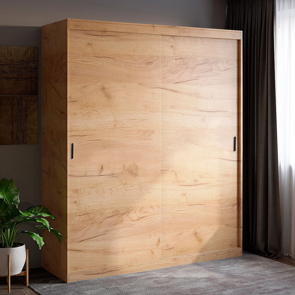 Шафа-купе Еверест Соната 1800 дводверна 180х60х217 дуб крафт золотий (DTM-2670) Дніпро - фото 1