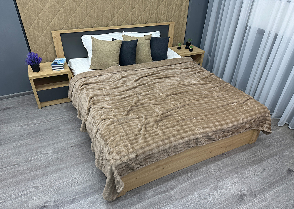 Плед-покривало 200х230 см (+-5см) "Soft Night" Бежевий (87-213) Київ - фото 5