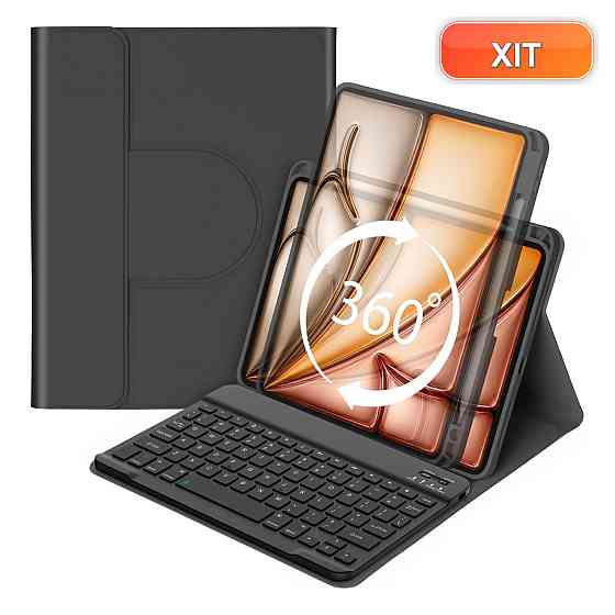 Чохол-клавіатура Bettdow для iPad Air/Pro 11" 2024/2025 чорний 360° обертання знімна QWERTY клавіатура Київ