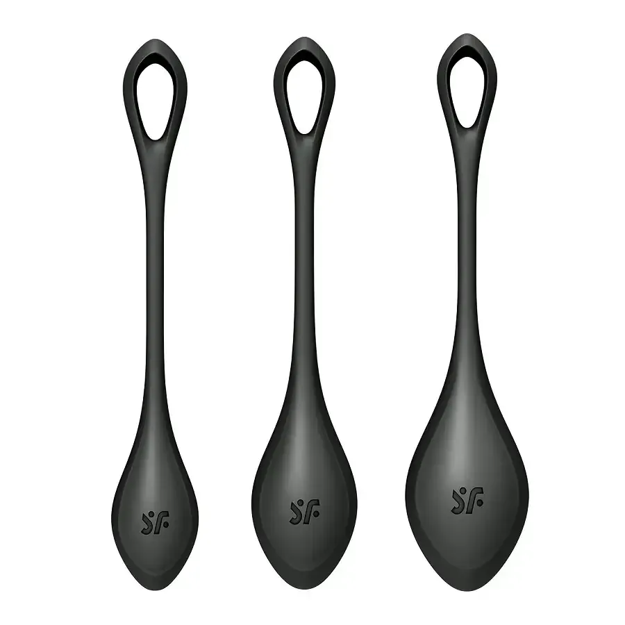Набір йоні намистин Satisfyer Yoni Power 2 Black, діаметр 2-2,5-3см, маса 22-44-73 г Львов - изображение 4