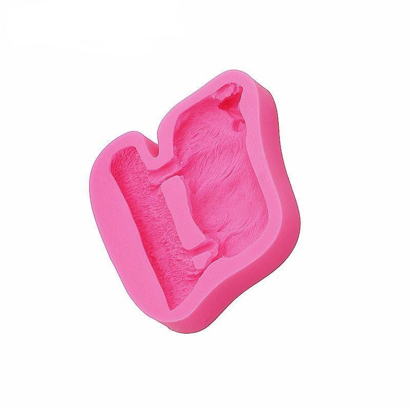 Молд силиконовый Баран 73 на 72 мм розовый Киев - изображение 3