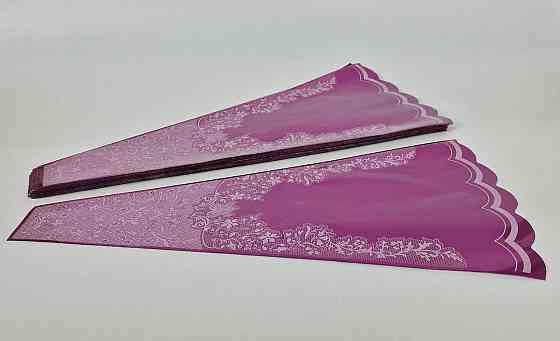 Конусне паковання під квіти h60/7низ/31верх метал малиновий (100 шт.) візерунок130 (9) (100 шт) Харків