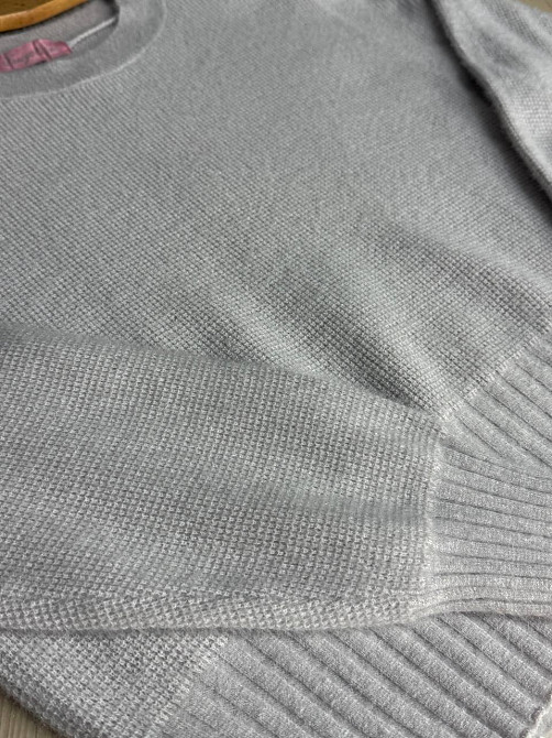 Свитер женский Fancy Matinee 7571 вафельный из ангоры оверсайз, светло-серый, one size Киев - изображение 9