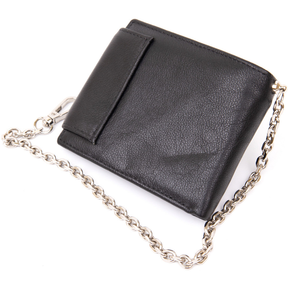 Портмоне унісекс з ланцюжком Чорне (Vintage) Київ - фото 6