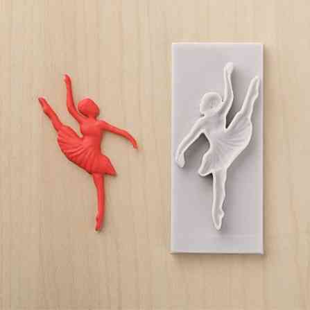 Молд из силикона Балерина 70 мм серый Киев