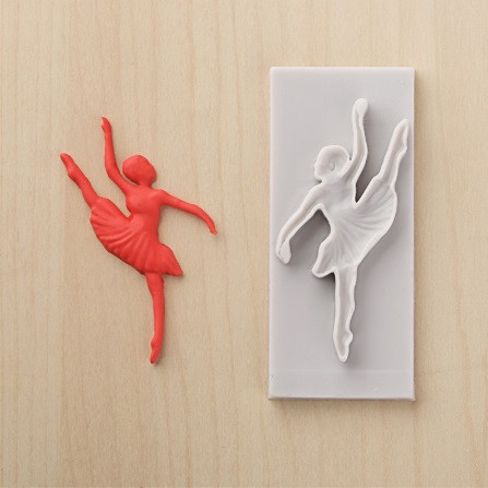 Молд из силикона Балерина 70 мм серый Киев - изображение 1