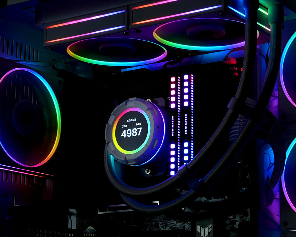 Система водяного охолодження ID-Cooling Space LCD SL240 White Білий Харьков - изображение 8
