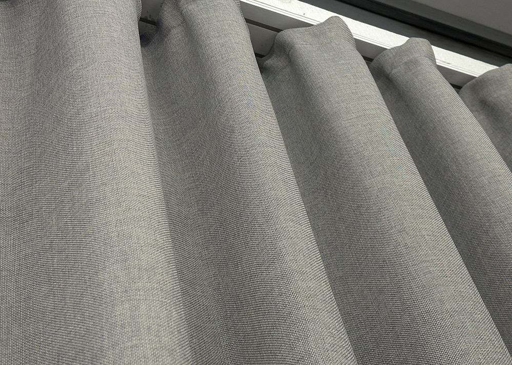Однотонна тканина "Льон Мішковина" колір світло-сірий 1016ш Київ - фото 5