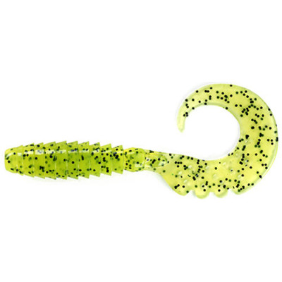Силікон рибальський FishUP Fancy Grub 1&quot; 055 - Chartreuse/Black (12шт/уп) (1862.02.28) Вінниця - фото 1