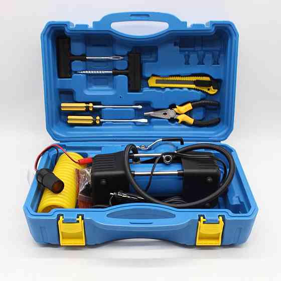 Автомобильный компрессор с ремкомплектом и набором инструментов SBR Киев