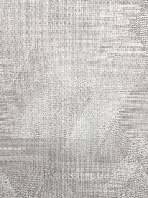 Шпалери метрові вінілові на флізеліні Sintra Vila геометрія фігури трикутники 3д сірі із зеленим 535622 Київ - фото 2