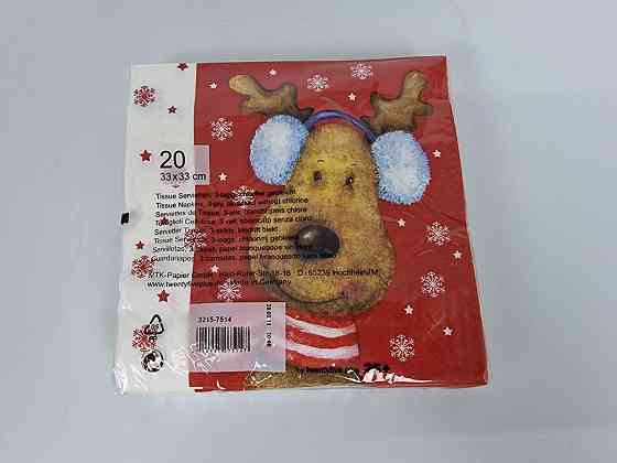 Красивая салфетка (ЗЗхЗЗ, 20шт) VIVA  новый год рисунок 