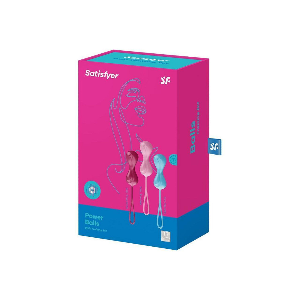 Вагинальные шарики Satisfyer Power Balls (3 пары), диаметр 3,4см, масса 60-76-92г, с шариком внутри Sex Aura Киев - изображение 4