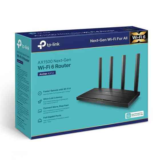 Бездротовий маршрутизатор TP-Link Archer AX12 Black Харьков