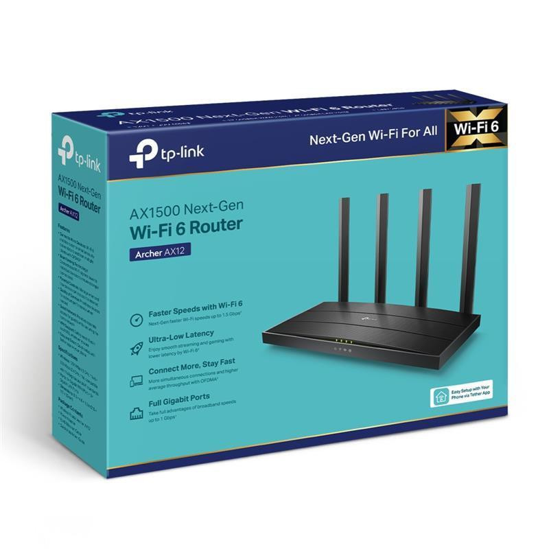 Бездротовий маршрутизатор TP-Link Archer AX12 Black Харьков - изображение 4