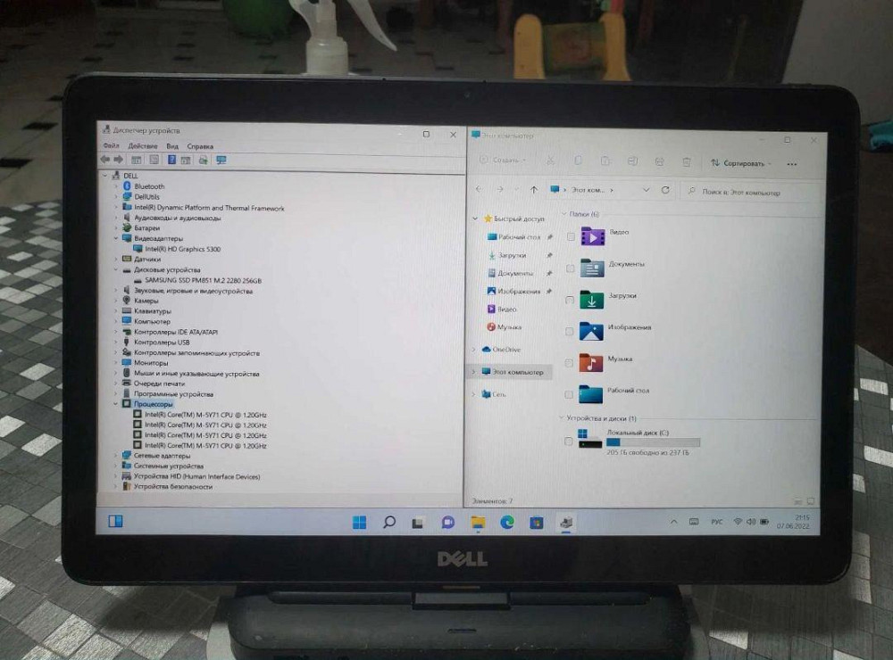 Ультрабук планшет DELL 7350 intel m5 256gb 8gb Wind 11 PRO+ ДОК Станц б/у в гарномі стані Киев - изображение 6