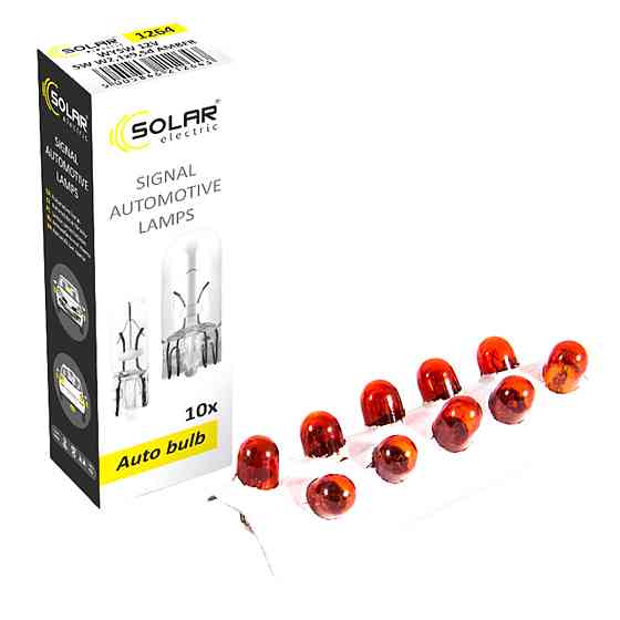 Лампа розжарювання Solar WY5W AMBER 12V W2,1x9,5d, 10шт Київ