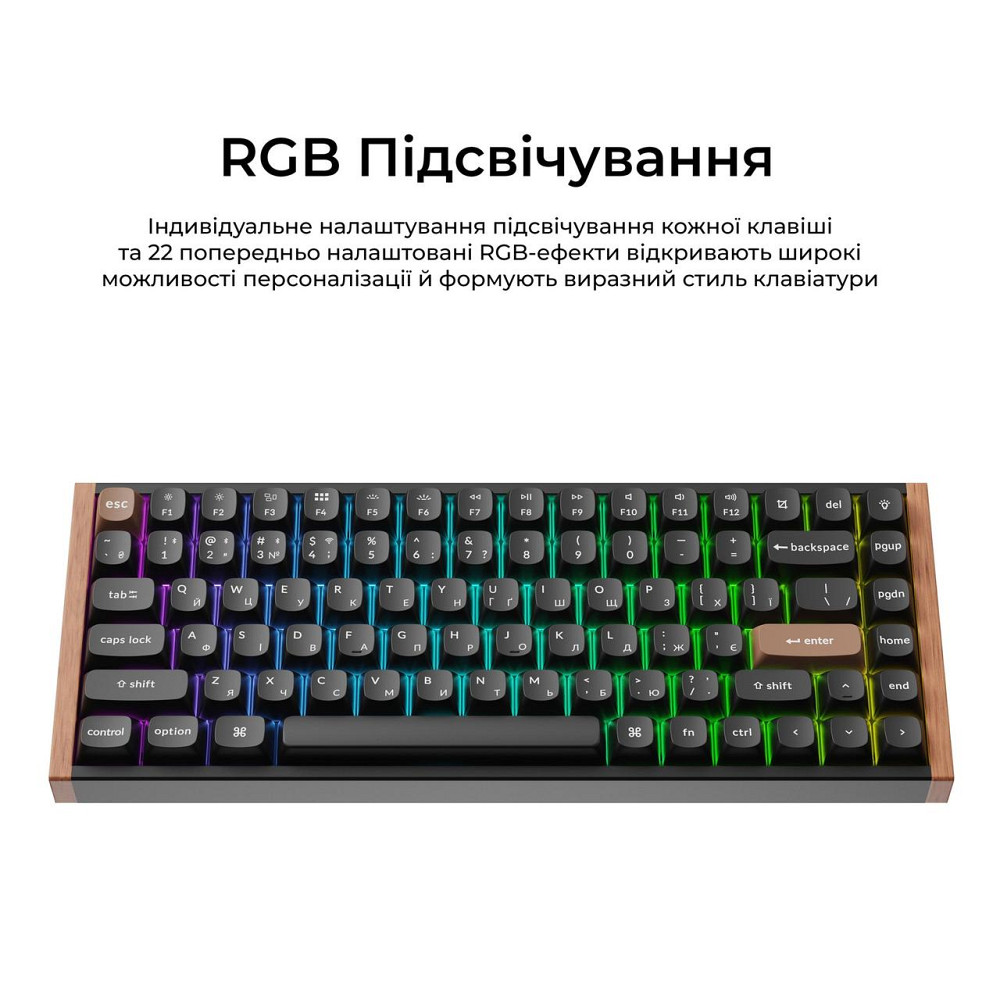 Клавіатура бездротова Keychron K2 HE Magnetic Switch Black RGB (K2H-F1-UA) ( 27398 ) Харьков - изображение 13