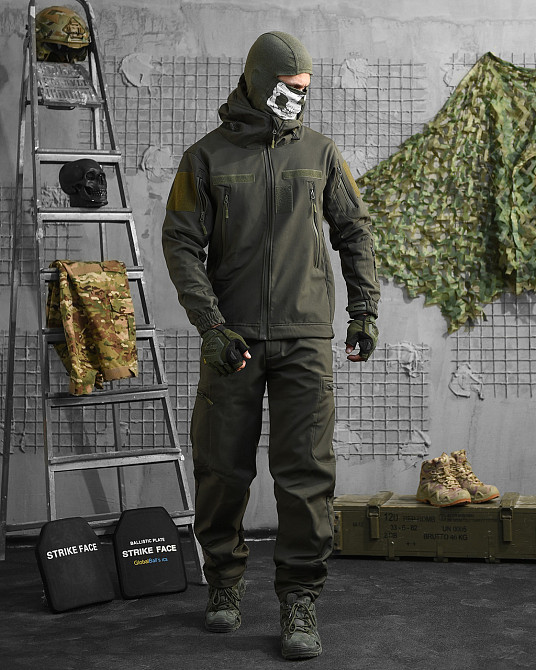 Костюм мужской олива софт шел весна демисезонный  хаки Одесса - изображение 20