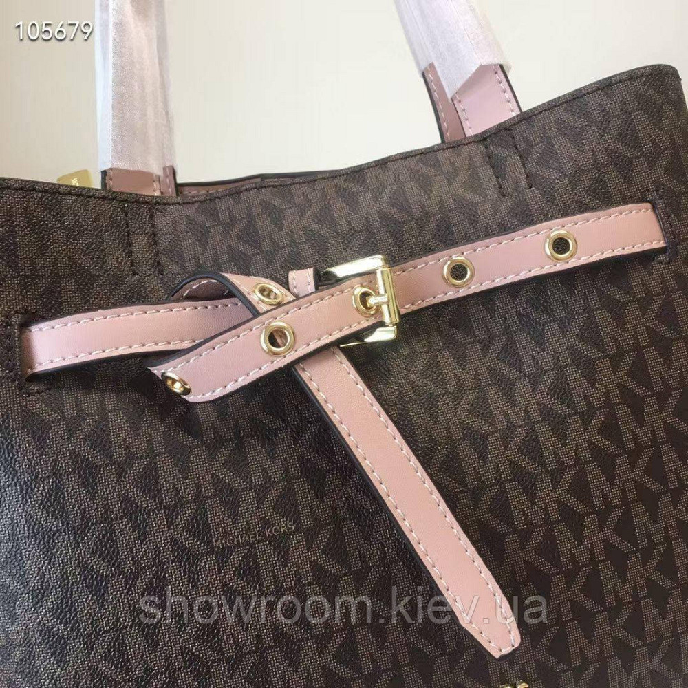 Брендова жіноча сумка MK Emilia brown-1 LUX Київ - фото 5