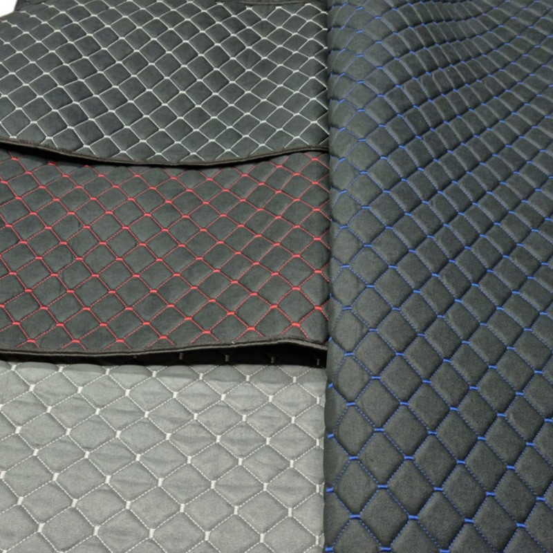 Накидки сидіння антара чорні (передні) ромб, біла нитка Мукачево - фото 1