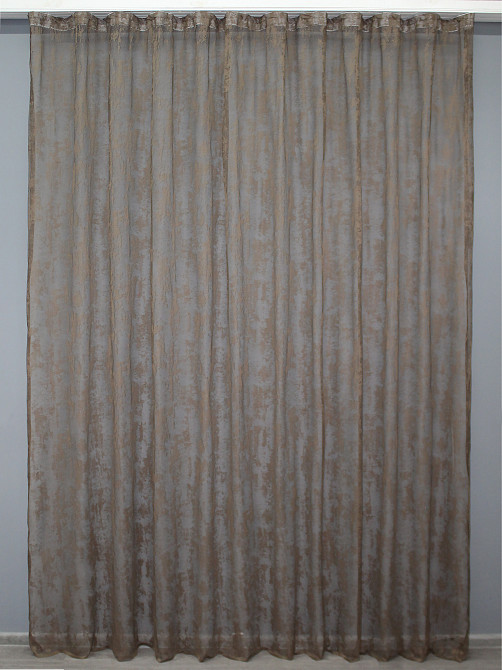 Тюль VR-Textil 1403т Мармур Жакард Коричневий 250х270 см (42-0851) Київ - фото 2