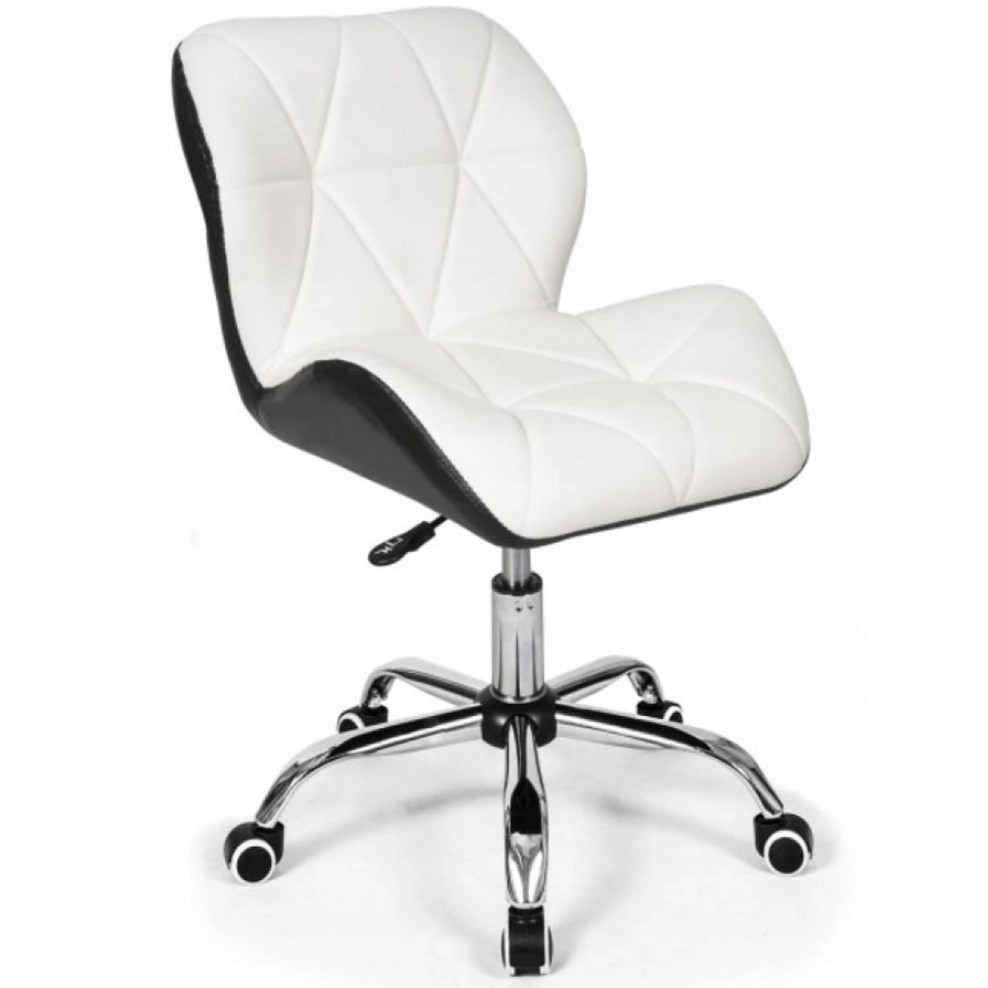 Крісло офісне комп'ютерне B-531 на коліщатках робоче для комп'ютера офісу дому Чорно-білий Київ - фото 2