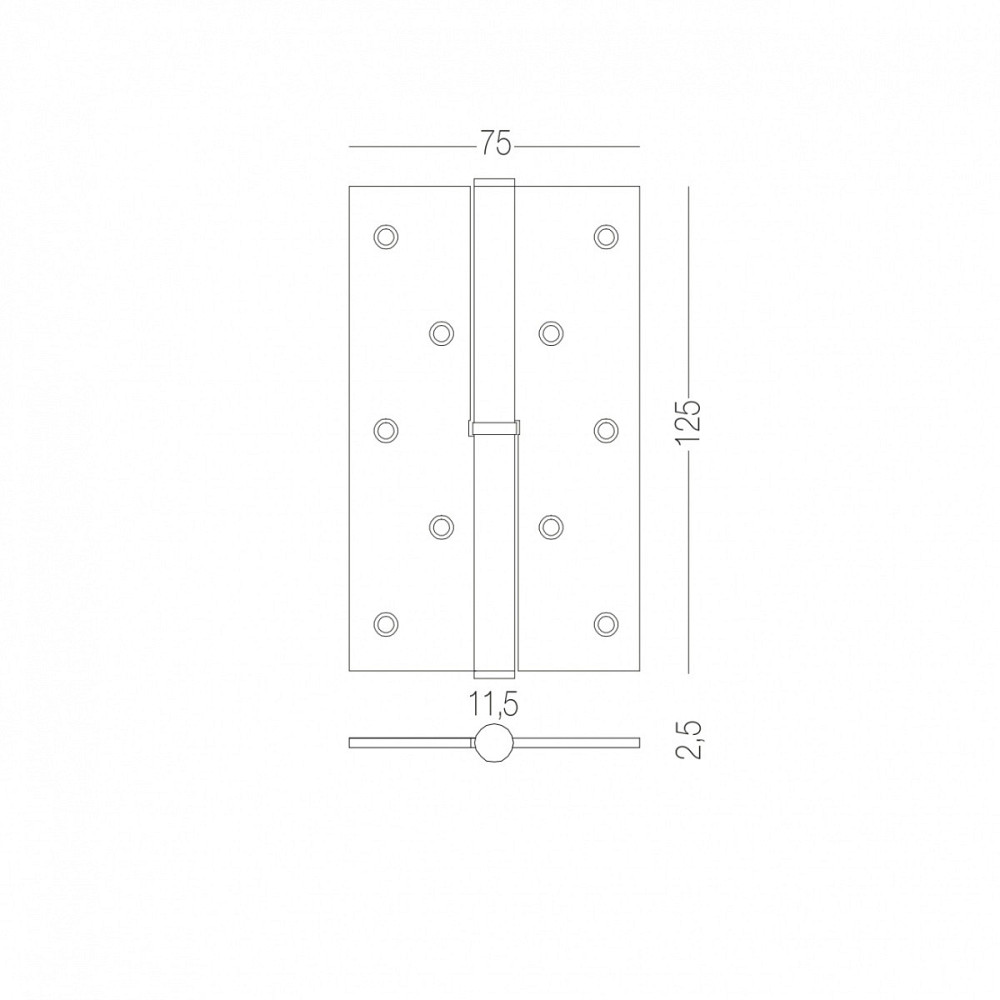 ЗАВІСА ДЛЯ ДВЕРЕЙ З'ЄМНА ПРАВА H-120R SN МАТОВИЙ НІКЕЛЬ Київ - фото 2