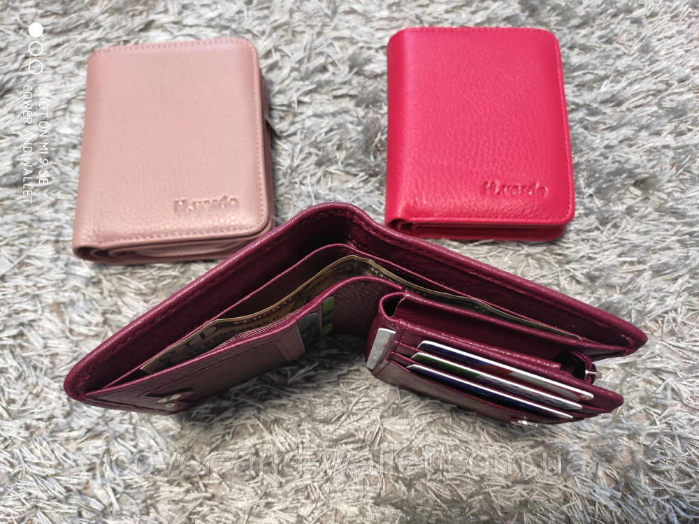 Небольшой женский кожаный кошелек цвета марсала Helen Verde Киев - изображение 5