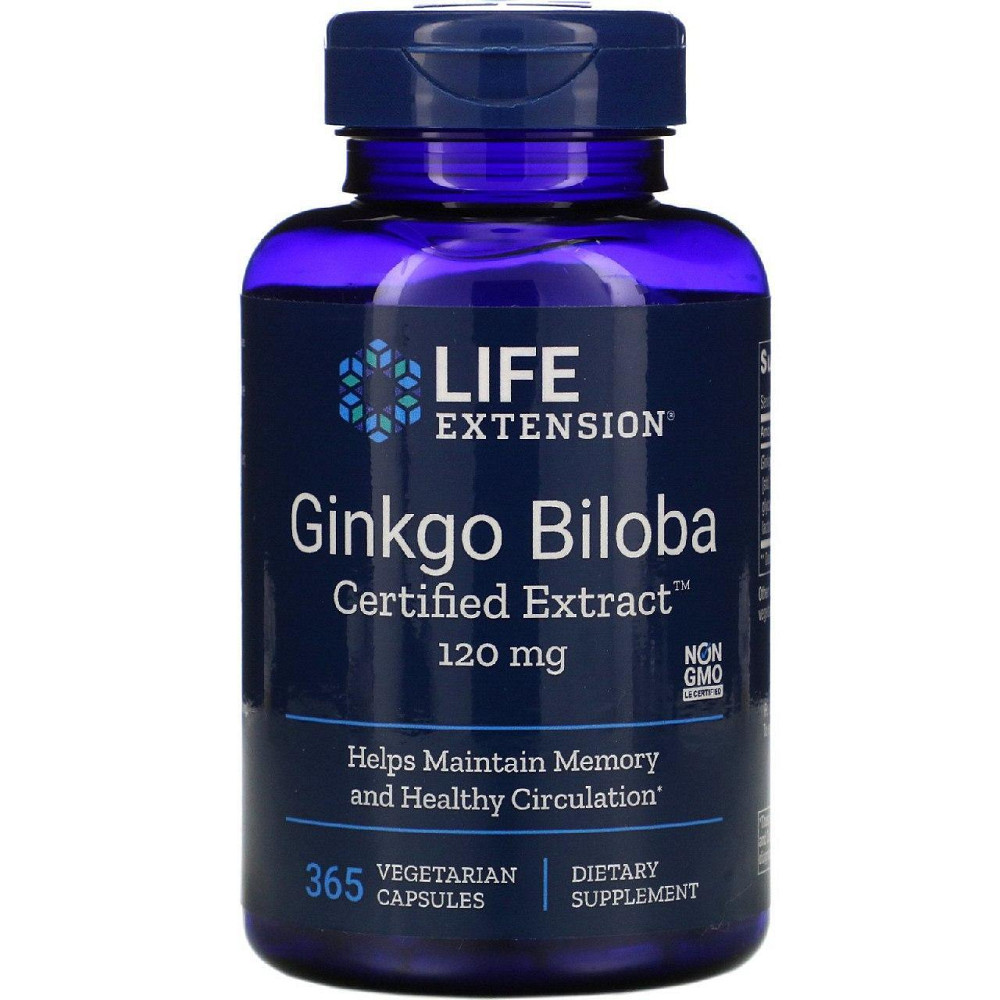Гінкго білоба Life Extension Ginkgo Biloba 120 мг 365 капсул Київ - фото 1