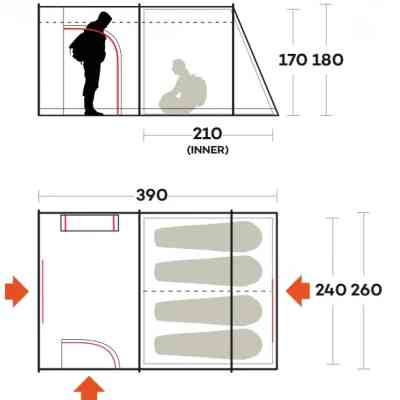 Палатка Ferrino Fenix 4 Petrol (929600) Винница
