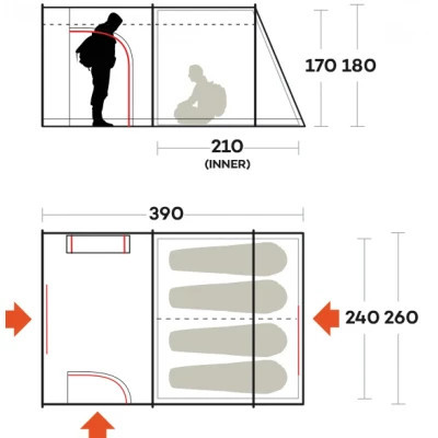 Палатка Ferrino Fenix 4 Petrol (929600) Винница - изображение 5