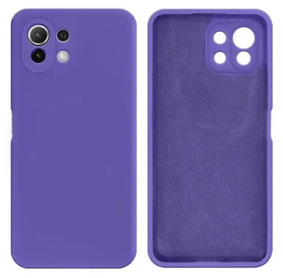 Xiaomi Mi 11 lite чехол лиловый Silicone Cover lilac Одесса
