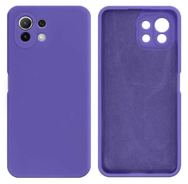 Xiaomi Mi 11 lite чехол лиловый Silicone Cover lilac Одесса - изображение 4