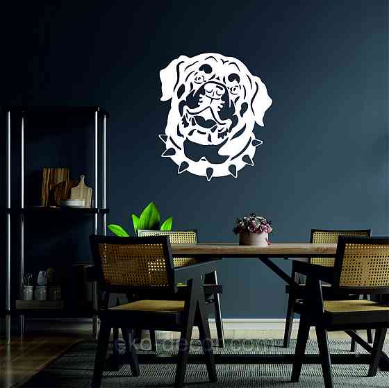 Декоративне настінне Панно  «Ротвейлер» , Декор на стіну 110*97 см, Білий Київ