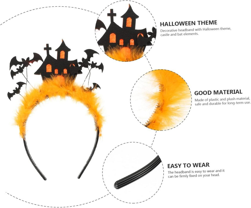 Обруч для волосся Toddmomy Halloween чорний роги аксесуар на голову на Хелловін карнавальний для дівчат Київ - фото 9