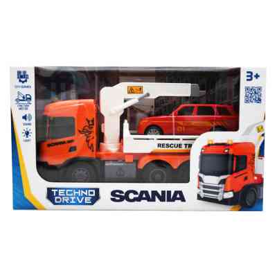 Спецтехника TechnoDrive серии Big Truck – эвакуатор Scania с машиной (свет, звук) (6408KS) Винница