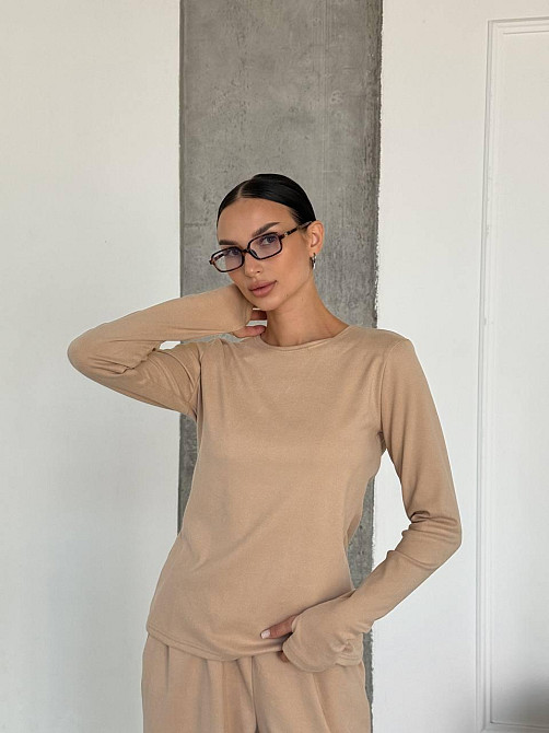 Женский теплый базовый костюм двойка из турецкого микрофлиса Одесса - изображение 4