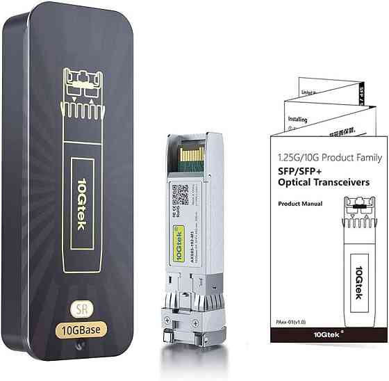Промисловий трансивер 10Gtek 10GBase-SR SFP+ (10G, 850 нм, 300 м) — Оптичний модуль для мережевого обладнання Київ