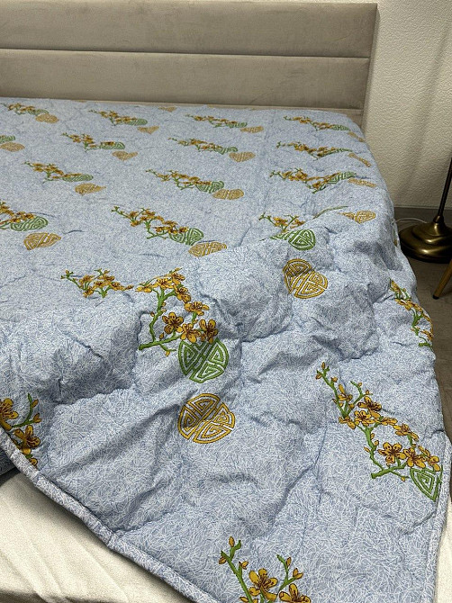 Ecotton Ковдра Ecotton двоспальна 172х205 см антиалергенна стьобана блакитна 50-0012 Blue Коломия - фото 4