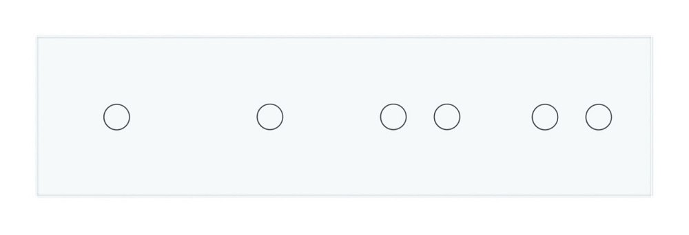 LIVOLO Рамка 4-постова для двох 1-сенсорних та двох 2-сенсорних вимикачів (1-1-2-2) LIVOLO, заг Коломия - фото 1