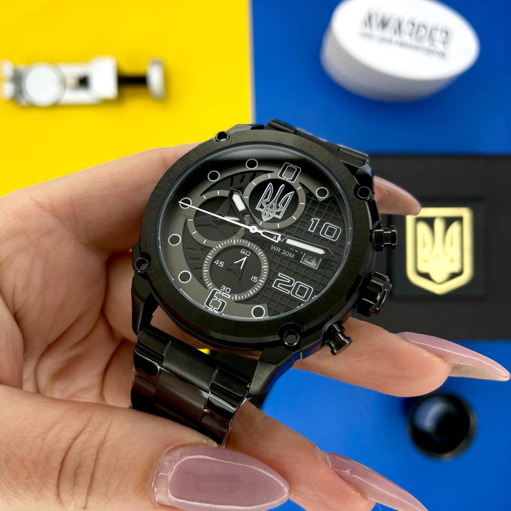 Awarder 016 Тризуб срібло Black-Black Steel Киев - изображение 4