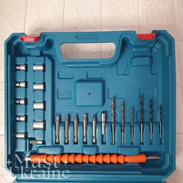 Акумуляторний шуруповерт 12V з набором інструментів, 18 режимів, 1 акумулятор, кейс для транспортування Київ - фото 4