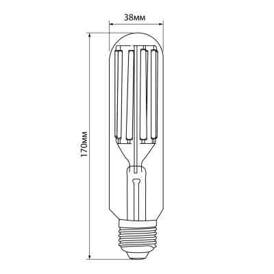 Лампочка Videx LED Filament T38F 24W E27 5000K (VL-T38F-24275) Винница