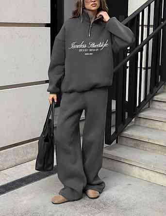 Жіночий трендовий теплий костюм двійка тринитка на флісі Одеса