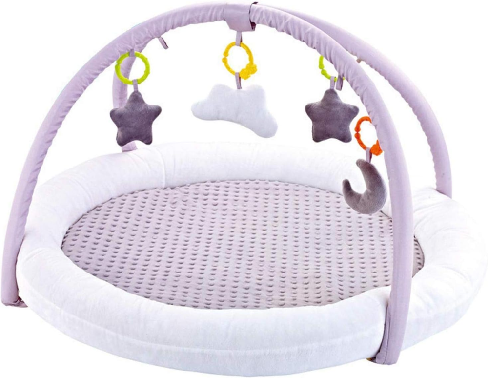 Развивающий детский коврик, коврик с мягкими бортиками и игрушками, игровой коврик для малышей, серый Каменец-Подольский - изображение 6