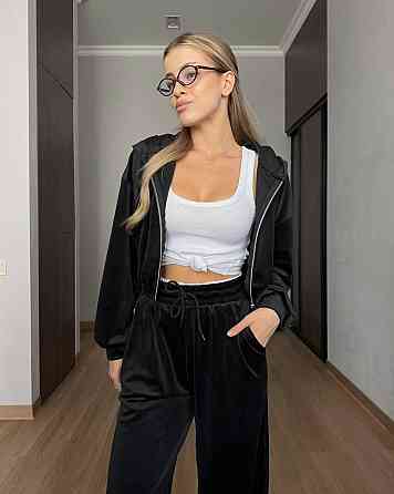 Женский прогулочный костюм двойка: кофта и штаны велюр спорт Одесса